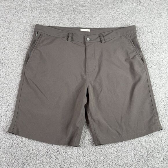Tasc Shorts Mens 38 Gray Tailored Fit Performance Bamboo Chino Golf Stretch 9" - Picture 1 of 12